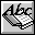 Icon of a book with the letters ABC.