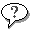 Icon of a chat bubble with a question mark inside.
