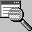 Icon of a magnifying glass and a computer.