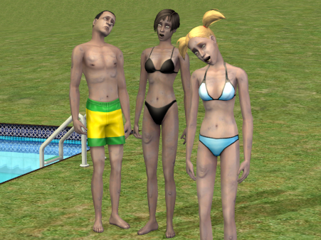 A devastatingly handsome man in a brown cowboy shirt and plaid khaki shorts.